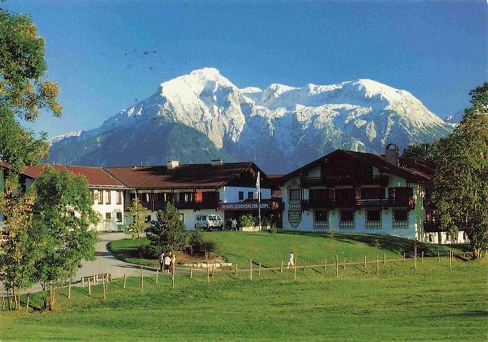 Bischofswiesen Berchtesgaden Rehaklinik Loipe mit Hohem Goll