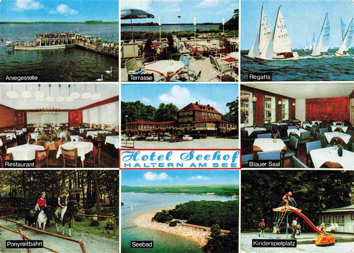 Haltern See Anlegestelle Terrasse Regatta Hotel Seehof Restaurant Blauer Saal Po