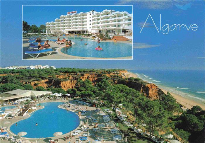 Olhos de Agua PT Hotel Riu Falesia Algarve Fliegeraufnahme Pool