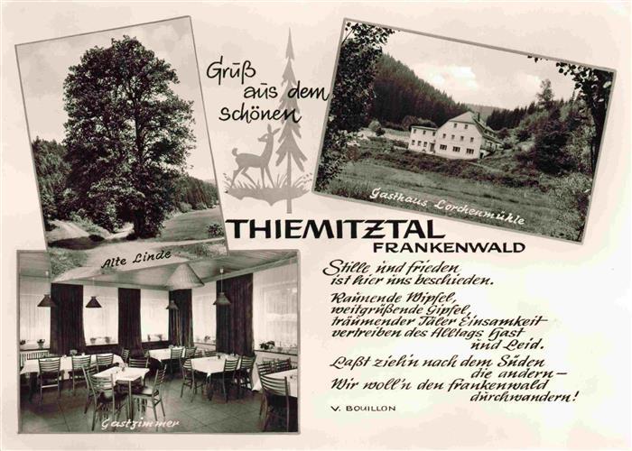 Bernstein Wald Schwarzenbach Hof Bayern Gasthaus Lorchenmuehle im Thiemitztal Al