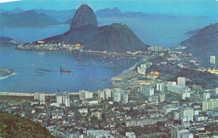 RIO DE JANEIRO Brazil Fliegeraufnahme mit Zuckerhut