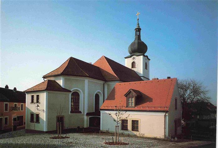 Konnersreuth Oberpfalz Pfarrkirche St Laurentius mit neuer Sakristei