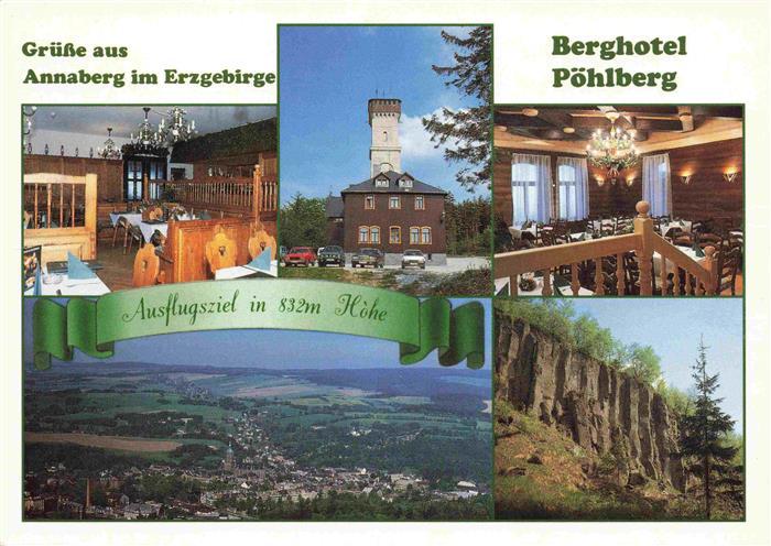 Annaberg -Buchholz Erzgebirge Berghotel Poehlberg Gastraeume Panorama
