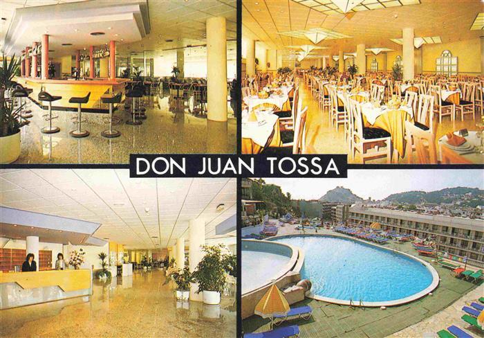 TOssA DE MAR Costa Brava ES Hotel Don Juan Tossa Bar Speisesaal Rezeption Pool