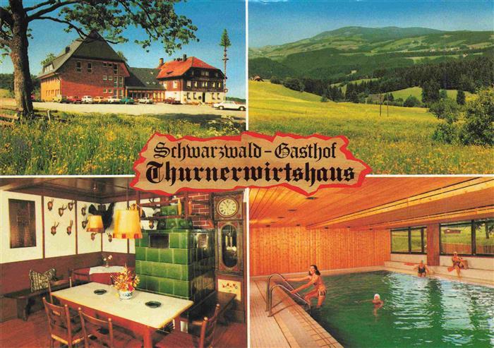 St Maergen Schwarzwald Gasthof Thurnerwirtshaus Gaststube Hallenbad Panorama