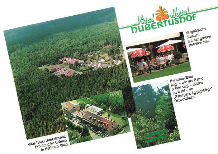 Herbram Vital Hotel Hubertushof Fliegeraufnahmen Hotelterrasse Naturpark