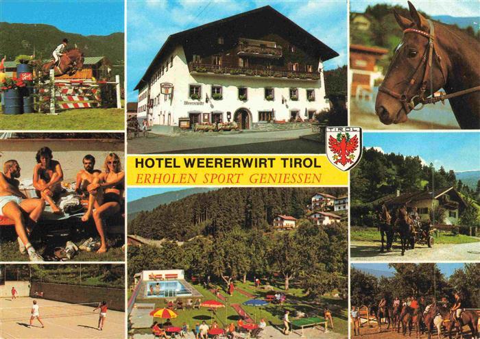 Weer Kolsass Tirol AT Hotel Weererwirt Springreiten Beachvolleyball Minigolf Pfe