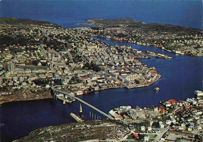 Kristiansund Norge over Sorsundet Fliegeraufnahme
