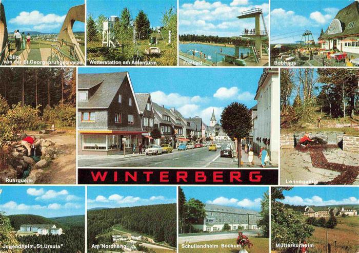 Winterberg Hochsauerland NRW St Georgssprungschanze Wetterstation Freibad Bobha