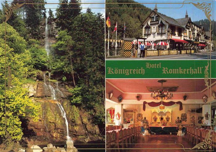 Okertal Oker Harz Hotel Koenigreich Romkerhall Festsaal Wasserfall