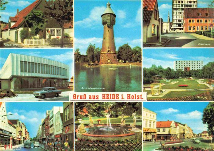 Heide Holstein Klaus Groth Haus Kfz Meisterschule Friedrichstrasse Am Wasserturm