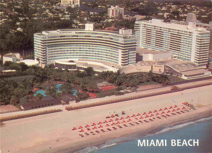 Miami Beach Fontainebleau Hilton Resort and Spa on the Shore of the Atlantic Oce
