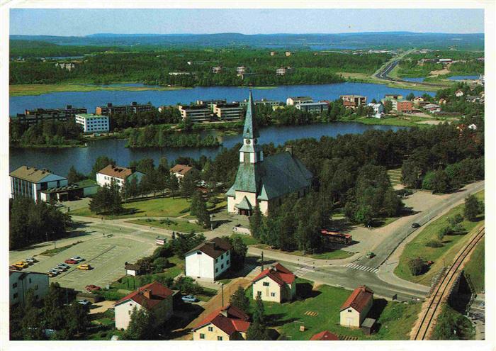 Rovaniemi Lapland Suomi The Main Church Fliegeraufnahme