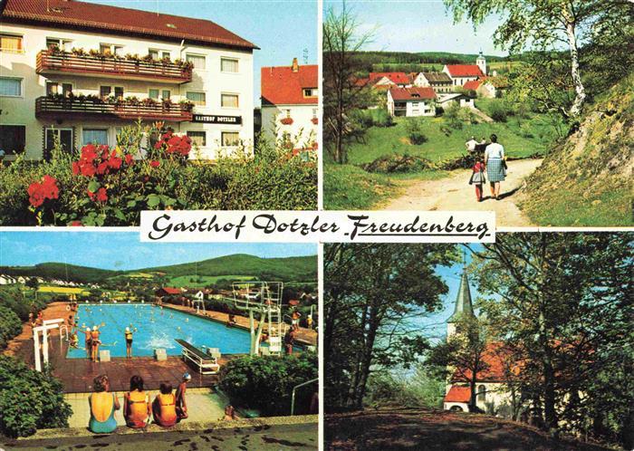 Freudenberg Oberpfalz Gasthof Dotzler Freibad Panorama Kirche
