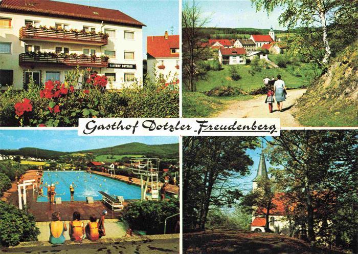 Freudenberg Oberpfalz Gasthof Dotzler Freibad Panorama Kirche