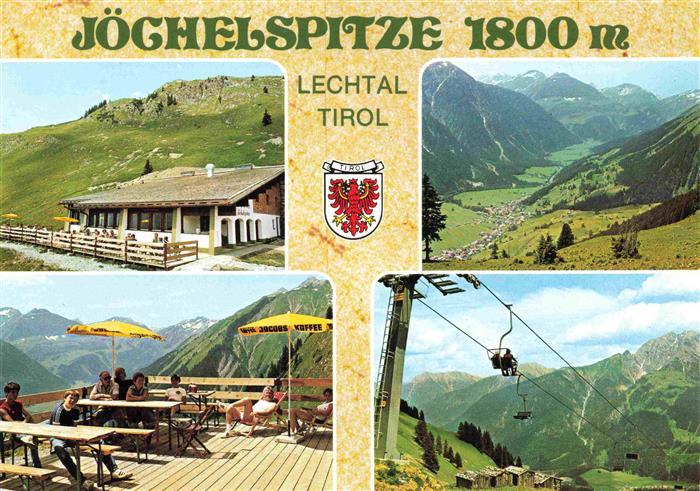 Lechtal Reutte Tirol AT Joeghelspitze Berggasthaus Jochberg Terrasse Panorama Se