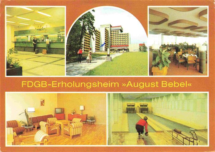 Friedrichroda FDGB Erholungsheim August Bebel Empfangshalle Aussenansicht Aussic