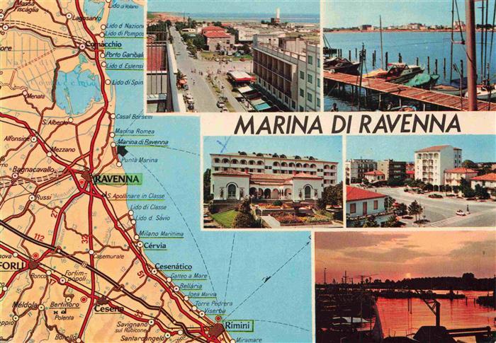 Marina di RAVENNA Emilia-Romagna IT Orts und Teilansichten Hafenpartien