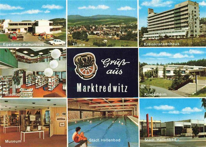 Marktredwitz Egerland Kulturhaus Panorama Kreiskrankenhaus Stadtbuecherei Kinder