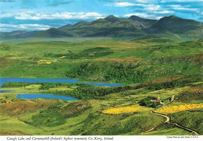 Kerry Irland Caragh Lake and Carrantuohill Fliegeraufnahme