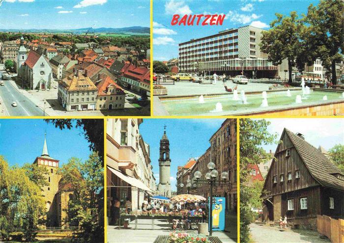 Bautzen Sachsen Blick vom Reichenturm Hotel Lubin Michaeliskirche Reichenstrasse