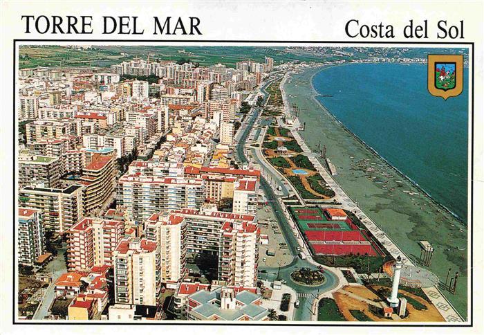 Torre del Mar Malaga ES Paseo Maritimo Fliegeraufnahme