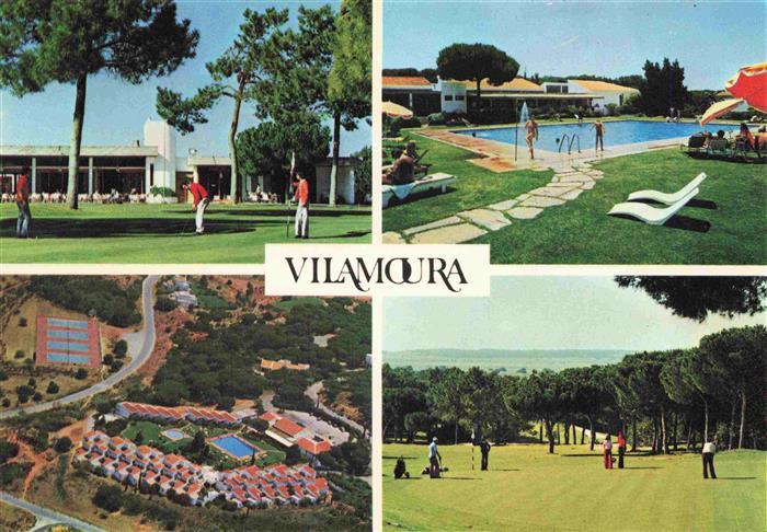 Vilamoura Faro PT Golfplatz Schwimmbad Fliegeraufnahme
