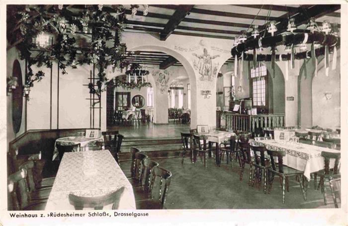 RueDESHEIM am Rhein Weinhaus zum Ruedesheimer Schloss Gastraum