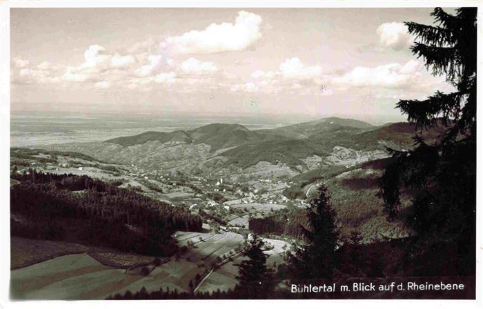 Buehlertal Rheinebene Panorama