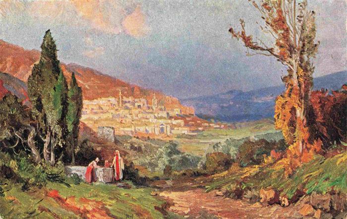 Nazareth  Illit Israel Panorama Kuenstlerkarte