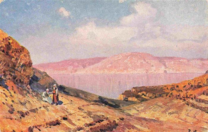 Totes Meer Dead Sea Israel Kuenstlerkarte
