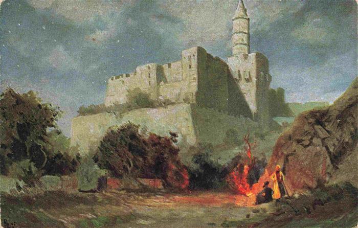 Jerusalem  Yerushalayim Israel Die Citadelle von Jerusalem Kuenstlerkarte