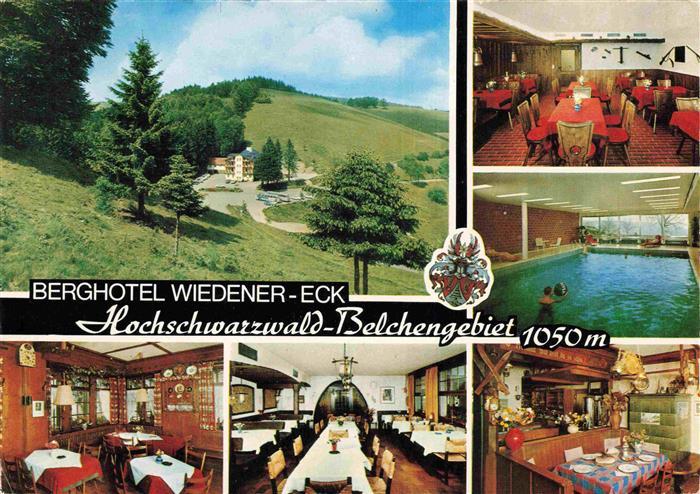 Wieden  Schwarzwald BW Berghotel Wiedener Eck Gastraeume Hallenbad Panorama