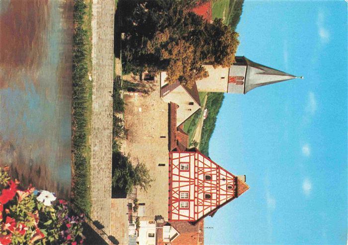 Niedernhall BW Kirche Fachwerkhaus