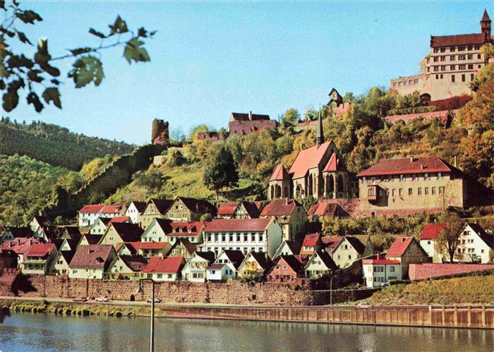 Hirschhorn Neckar mit Burg und Schlosshotel