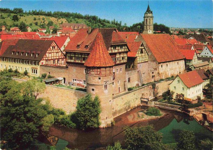 Balingen Wasserturm und altes Zoellerschloss mit Jugendherberge