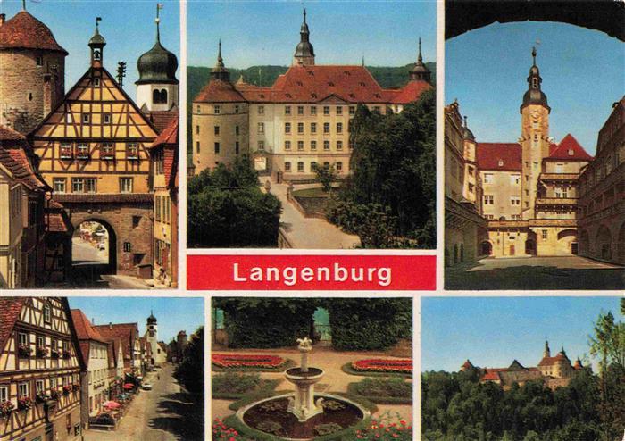 Langenburg Wuerttemberg Stadttor Schloss Strasse Park Panorama