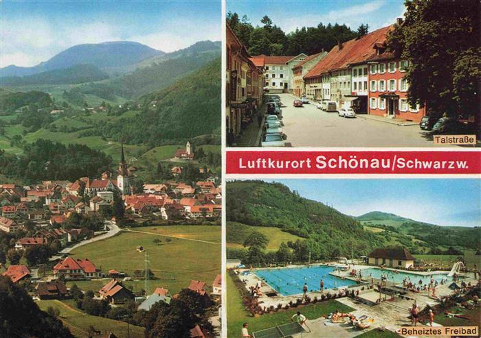 Schoenau Schwarzwald Panorama Talstrasse Beheiztes Freibad