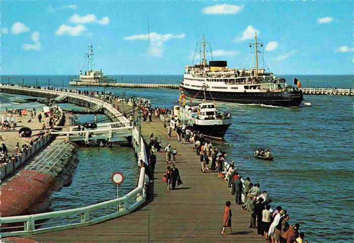 Oostende OSTENDE West-Vlaanderen Belgie Mole Passagier und Rundfahrtschiff