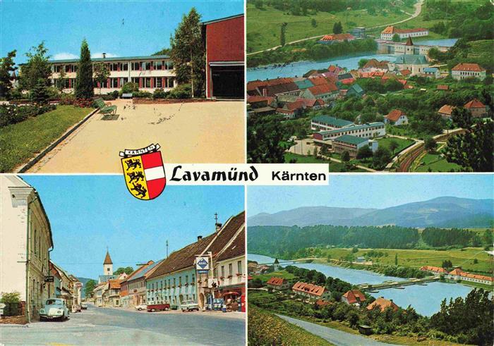 Lavamuend Schule Panorama Ortspartie