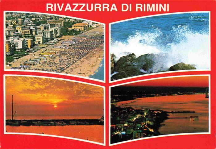 RIMINI IT Fliegeraufnahme Sonnenuntergang Strand Flut