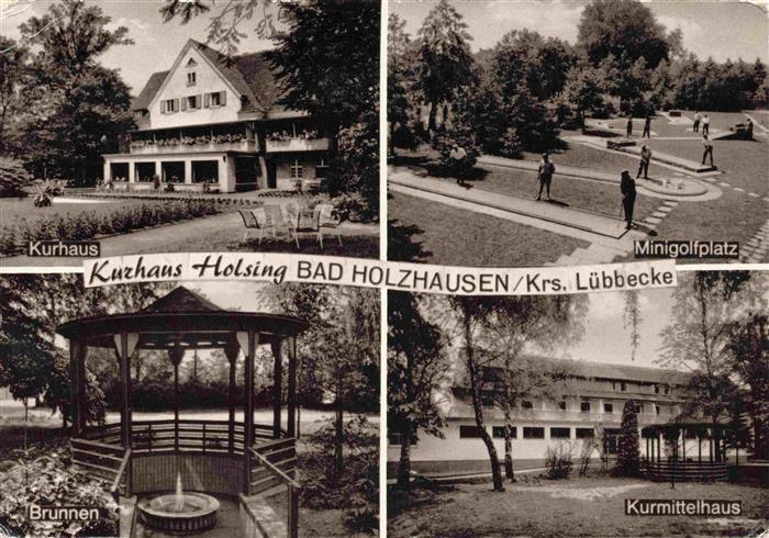 Bad Holzhausen Luebbecke Preussisch Oldendorf NRW Kurhaus Minigolfplatz Brunnen