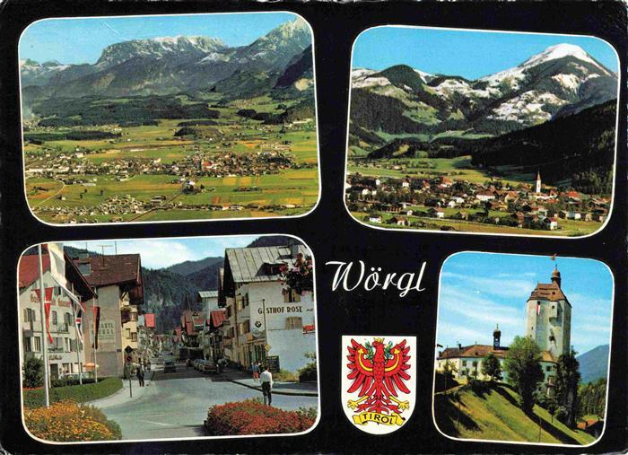 Woergl Kufstein Tirol AT Fliegeraufnahmen Ortspartie Schloss