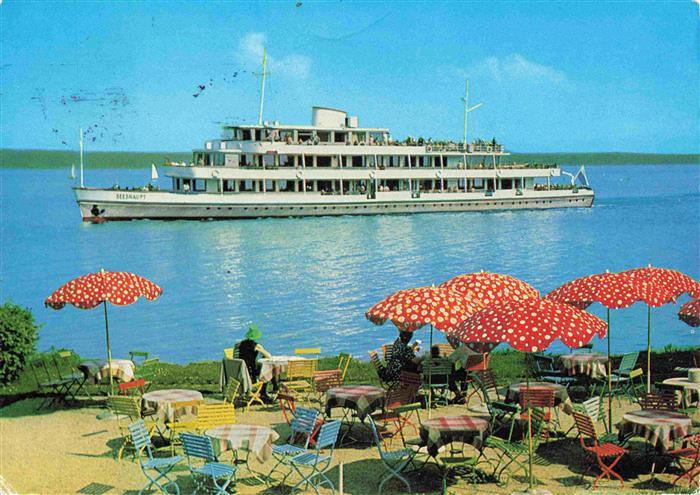 Starnberg Starnbergersee MS Seeshaupt Strandterrasse