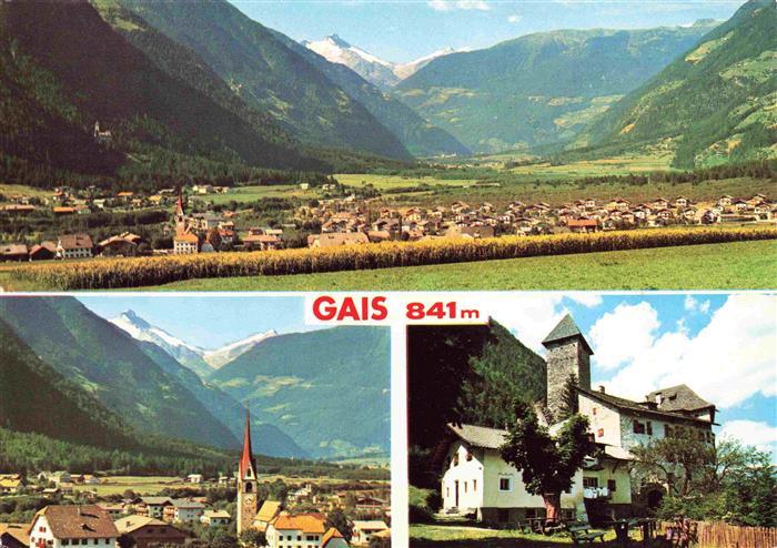 Gais Bruneck Pustertal IT Panorama Kirche Schloss