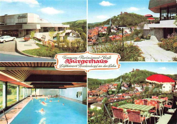 Biedenkopf Lahn Terrassen Restaurant Cafe Buergerhaus Hallenbad Terrasse