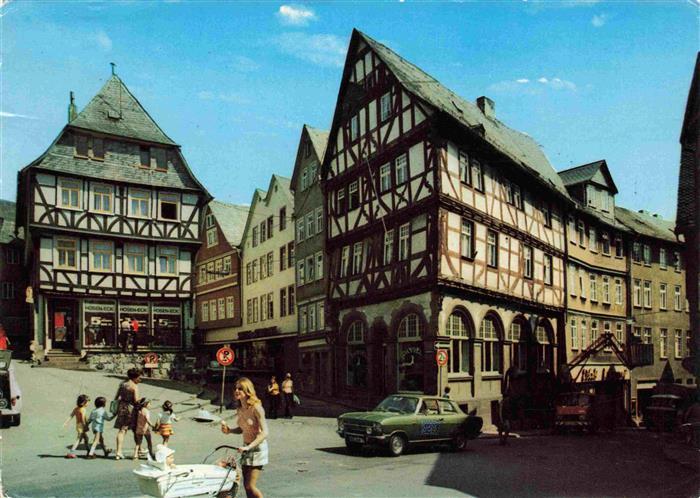 Wetzlar Lahn Eisenmarkt mit Wertherhaus und Alte Muenz