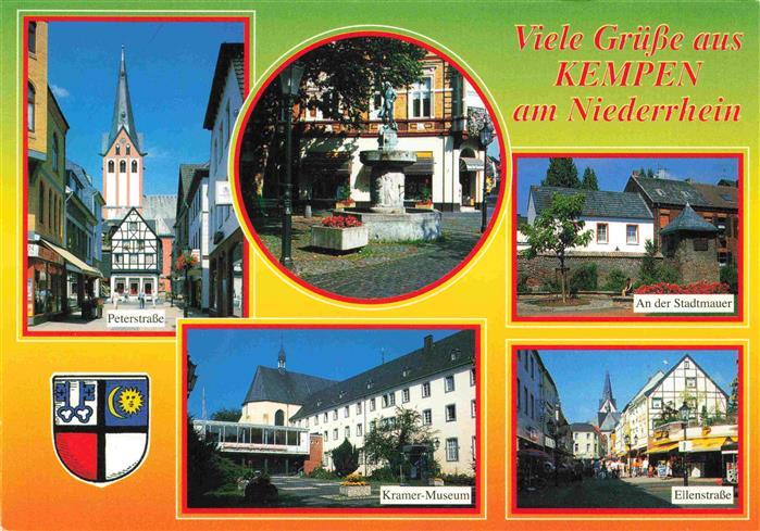 Kempen Niederrhein Peterstrasse Brunnen Stadtmauer Kramer Museum Ellenstrasse