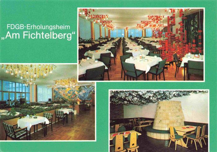 Oberwiesenthal Erzgebirge FDGB Erholungsheim Am Fichtelberg Speisesaal Urlauberc