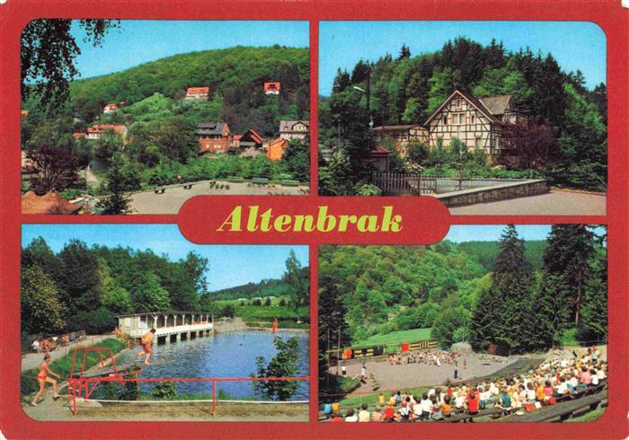 Altenbrak Harz Teilansicht Am Rolandseck Bergschwimmbad Waldbuehne